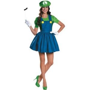Super Mario Brothers Luigi Skirt Costume